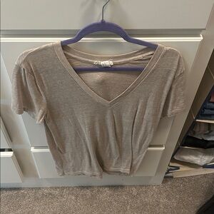 Forever 21 Taupe V-Neck Tee